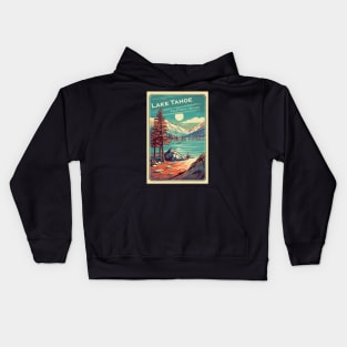 Lake Tahoe National Park Vintage Travel Poster Kids Hoodie